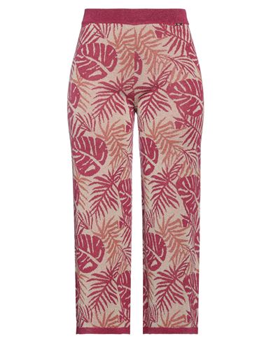 Liu •jo Woman Cropped Pants Garnet Size M Viscose, Polyamide, Polyester In Red