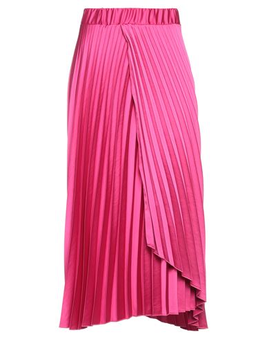 Soallure Woman Midi Skirt Fuchsia Size 6 Polyester In Pink