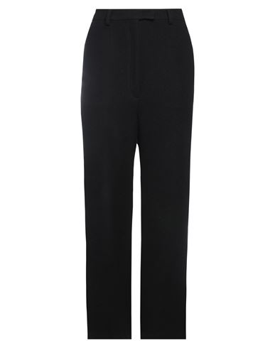 Msgm Woman Pants Black Size 4 Virgin Wool, Polyamide In Black