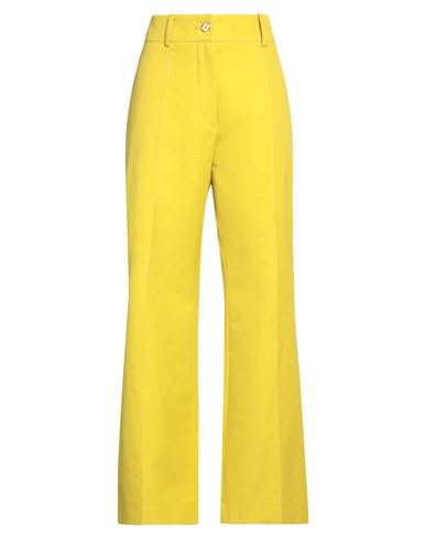 Patou Woman Pants Yellow Size 8 Cotton