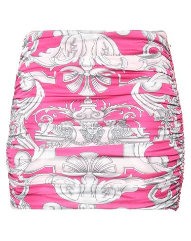 Versace Woman Mini Skirt Fuchsia Size 4 Viscose In Pink