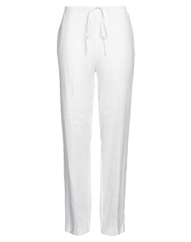 Saint Tropez Woman Pants White Size 10 Linen