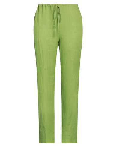 Saint Tropez Woman Pants Green Size 10 Linen