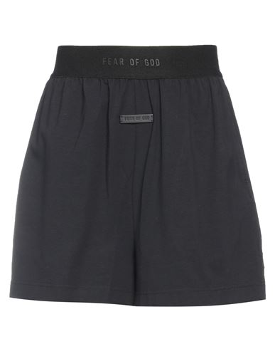 Shop Fear Of God Woman Shorts & Bermuda Shorts Black Size S Cotton, Elastane