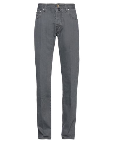 JACOB COHЁN JACOB COHЁN MAN DENIM PANTS GREY SIZE 33 COTTON
