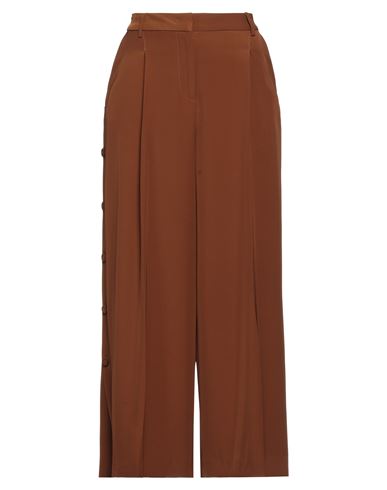 Manila Grace Woman Pants Brown Size 4 Polyester, Elastane