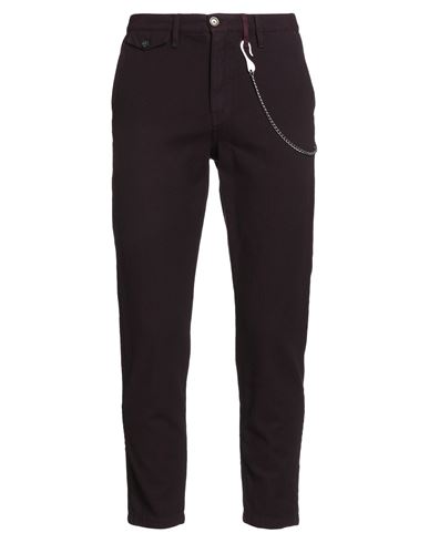 Berna Man Pants Plum Size 38 Cotton, Polyester, Elastane In Brown