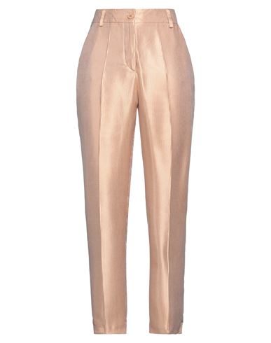 Moonshine Milano Woman Pants Camel Size 12 Viscose In Beige