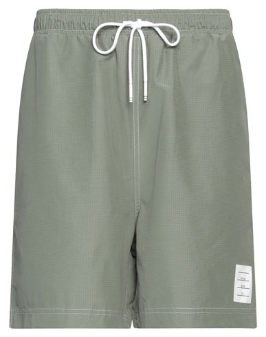 Shop Thom Browne Man Shorts & Bermuda Shorts Sage Green Size 3 Cotton, Nylon
