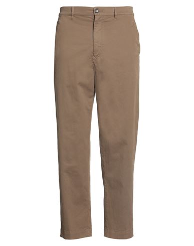 Kenzo Man Pants Brown Size 32 Cotton, Elastane In Beige