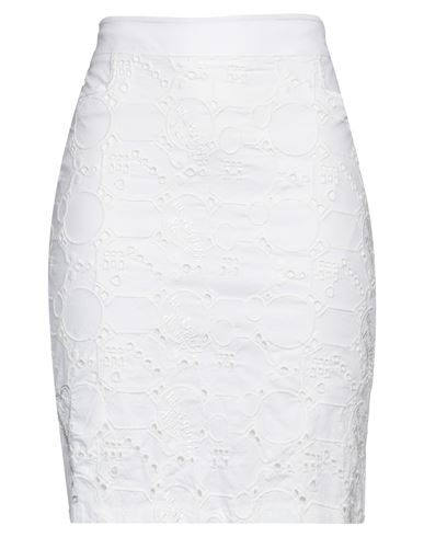 Elisa Cavaletti By Daniela Dallavalle Woman Mini Skirt White Size 6 Cotton, Polyester, Elastane