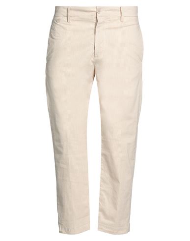 True Nyc Man Pants Cream Size 32 Cotton, Linen, Elastane In White