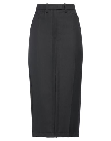 N°21 Woman Midi Skirt Black Size 8 Polyester, Virgin Wool