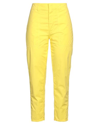 Shop Dondup Woman Pants Yellow Size 27 Cotton, Elastane