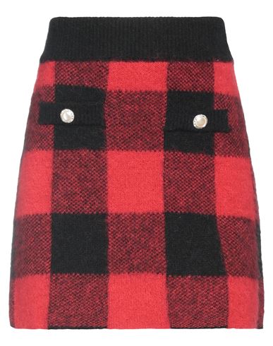 Shop Mc2 Saint Barth Woman Mini Skirt Red Size L Acrylic, Polyamide, Alpaca Wool