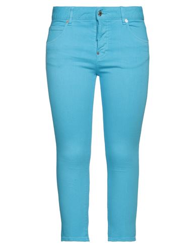 Dsquared2 Woman Pants Turquoise Size 6 Cotton, Elastane In Blue