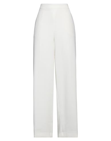 Twinset Woman Pants Ivory Size 4 Polyester, Elastane In White