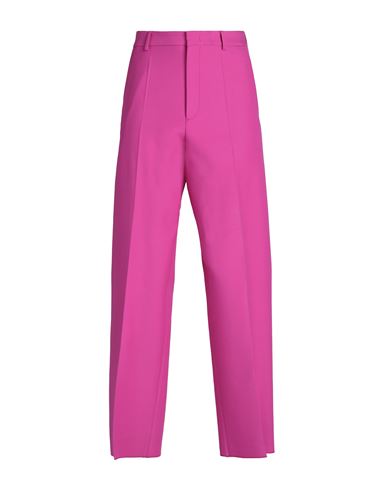 Valentino Garavani Man Pants Fuchsia Size 32 Virgin Wool, Silk In Pink