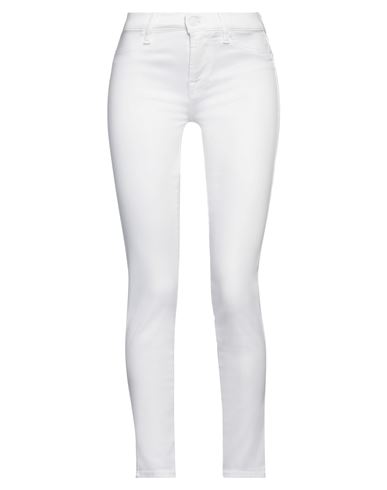 7 FOR ALL MANKIND 7 FOR ALL MANKIND WOMAN DENIM PANTS WHITE SIZE 25 COTTON, POLYESTER, ELASTANE