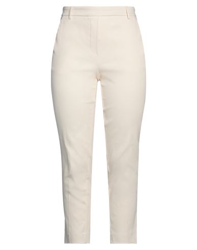 Mp Massimo Piombo Woman Pants Cream Size 10 Cotton, Polyester, Elastane In White