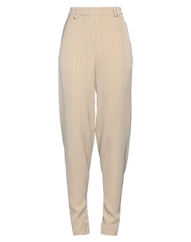 Jacquemus Woman Pants Beige Size 8 Viscose, Silk