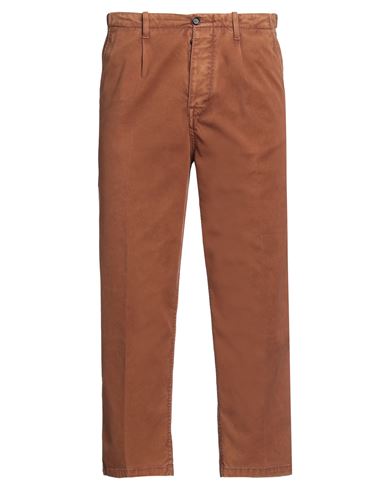 Paolo Pecora Man Pants Tan Size 36 Cotton, Elastane In Brown