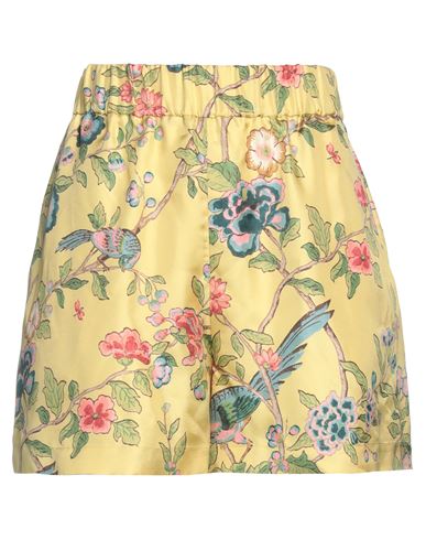 Shop Red Valentino Woman Shorts & Bermuda Shorts Yellow Size 4 Silk