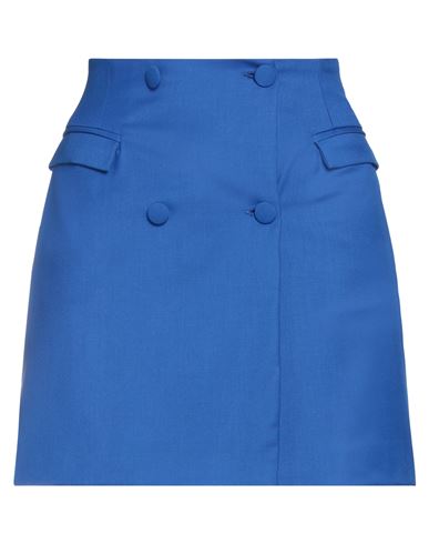 Jijil Woman Mini Skirt Bright Blue Size 4 Polyester, Viscose, Elastane