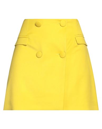 Jijil Woman Mini Skirt Ocher Size 4 Polyester, Viscose, Elastane In Yellow