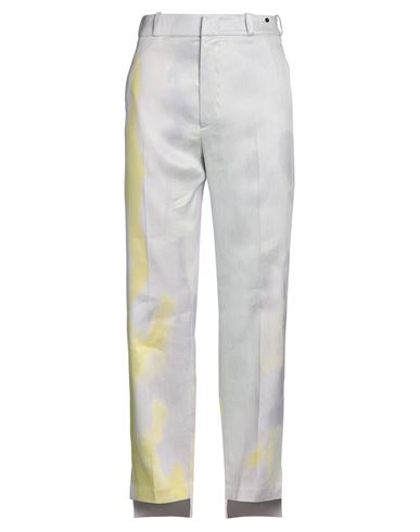 Shop Fendi Man Pants Lilac Size 34 Linen, Cotton, Silk In Purple