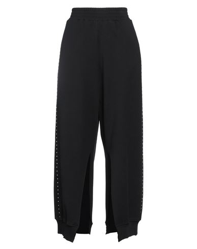 Mm6 Maison Margiela Woman Pants Black Size L Cotton, Elastane, Aluminum
