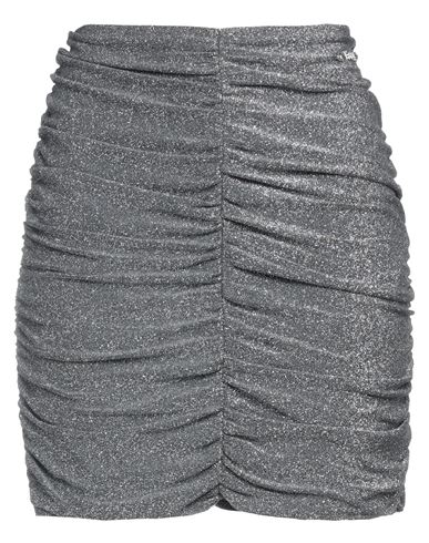 Gaelle Paris Gaëlle Paris Woman Mini Skirt Silver Size 8 Viscose, Polyester, Polyamide, Elastane