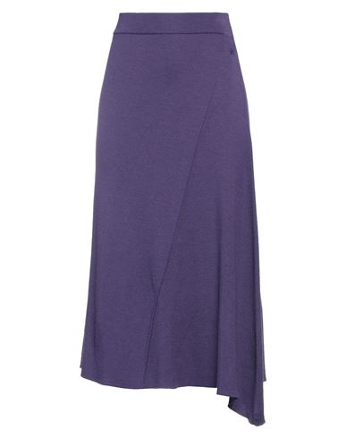 Kenzo Woman Midi Skirt Dark Purple Size S Polyester, Wool