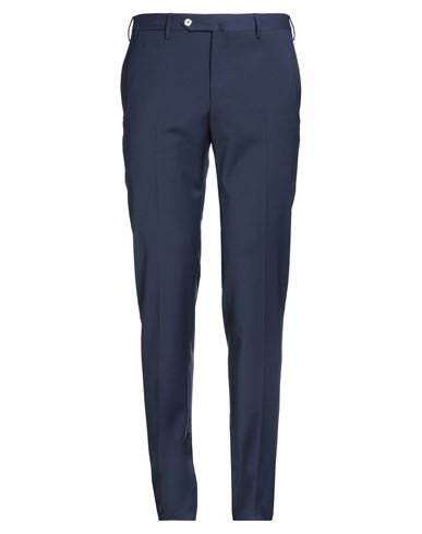 Pt Torino Man Pants Midnight Blue Size 42 Polyester, Wool, Elastane