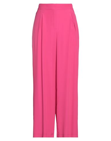 Clips Woman Pants Fuchsia Size 12 Acetate, Silk In Pink