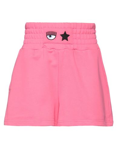 Chiara Ferragni Woman Shorts & Bermuda Shorts Fuchsia Size L Cotton In Pink