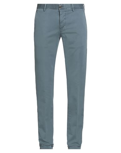 Incotex Slacks By Slowear Man Pants Slate Blue Size 33 Cotton, Elastane In Green