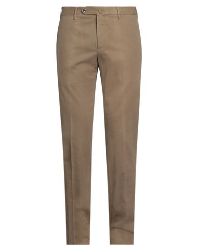 Pt Torino Man Pants Military Green Size 34 Cotton In Beige