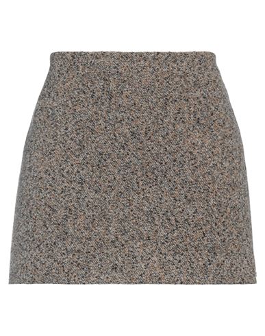Sportmax Woman Mini Skirt Sand Size 6 Virgin Wool, Polyamide In Beige