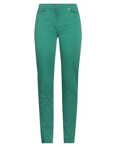 Diana Gallesi Woman Pants Emerald Green Size 4 Cotton, Elastane