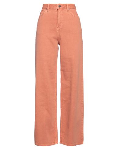 LEE LEE WOMAN PANTS ORANGE SIZE 28W-31L COTTON, HEMP