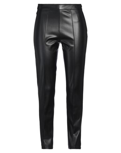 JIJIL JIJIL WOMAN PANTS BLACK SIZE 4 POLYESTER, POLYURETHANE COATED 