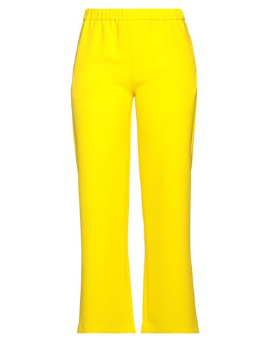 Mp Massimo Piombo Woman Pants Yellow Size 10 Polyester, Elastane