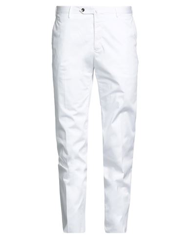 Pt Torino Man Pants White Size 44 Cotton, Elastane