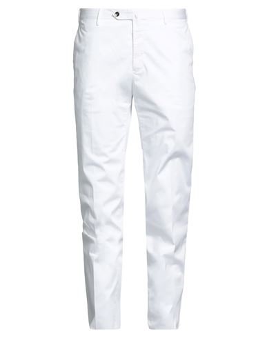 Pt Torino Man Pants White Size 42 Cotton, Elastane