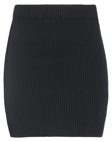 Acco Studios Woman Mini Skirt Black Size L Viscose, Polyester