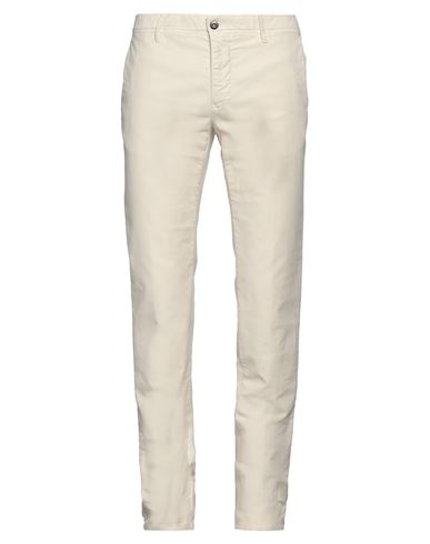 Shop Incotex Man Pants Ivory Size 35 Cotton, Elastane In White