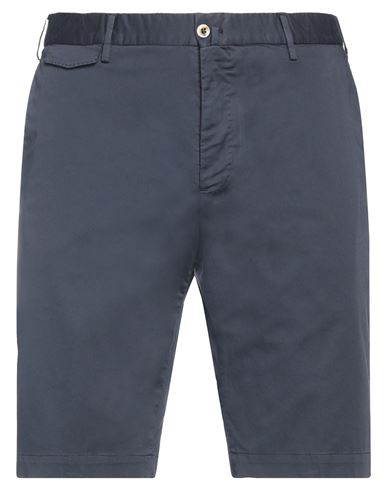 Pt Torino Man Shorts & Bermuda Shorts Midnight Blue Size 44 Cotton, Elastane