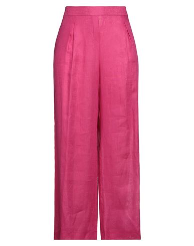 Clips Woman Pants Fuchsia Size Xxl Linen In Pink
