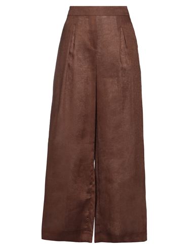 Shop Clips Woman Pants Brown Size 10 Linen